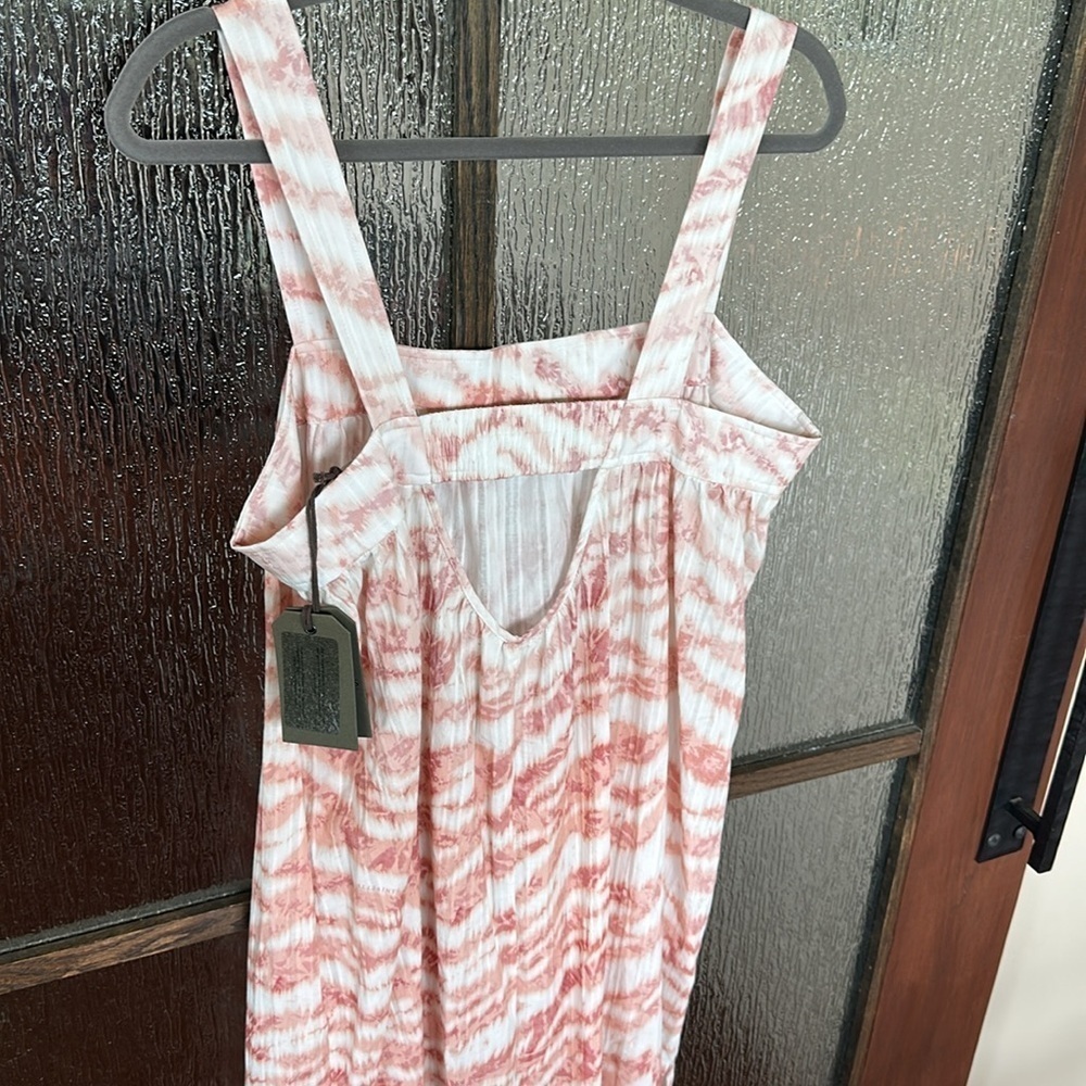Pink and White Patterned Maxi Dress - Picture 15 of 15